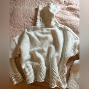 Madewell Cream Turtleneck Sweater